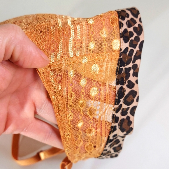 Jezebel Orange With Leopard Trim Extreme Push Up Bra - Picture 10 of 10